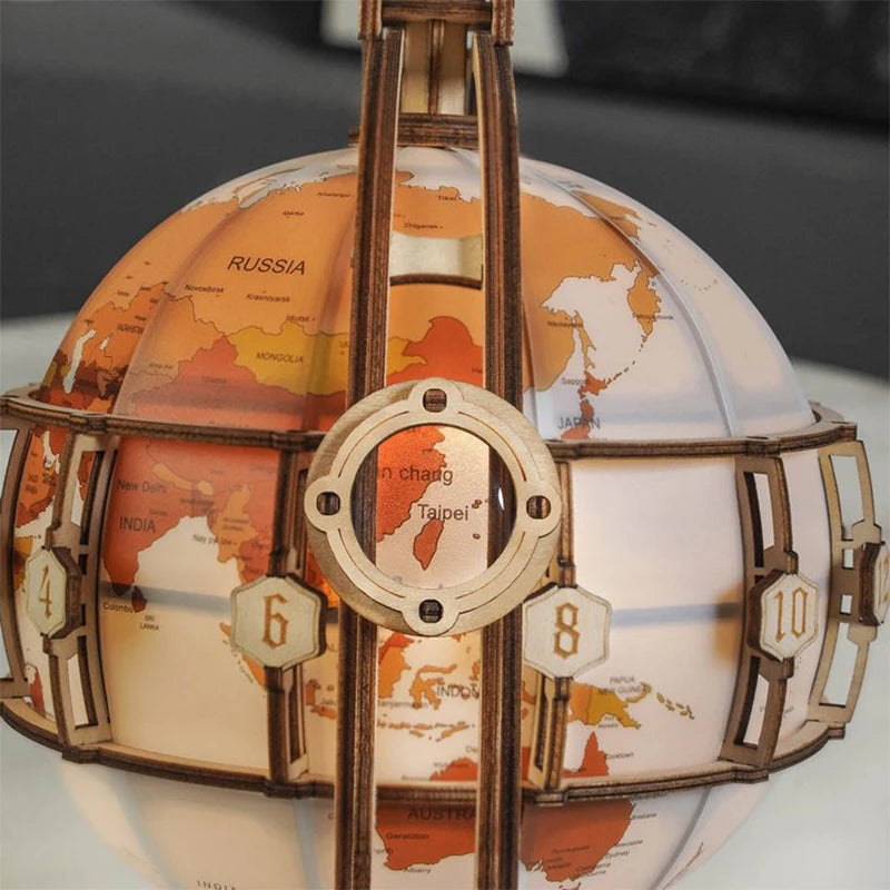 Light-up Wooden Globe - Model Building Kit